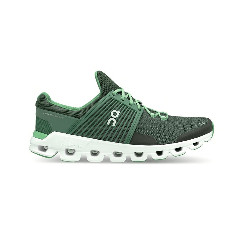 dark green running shoes