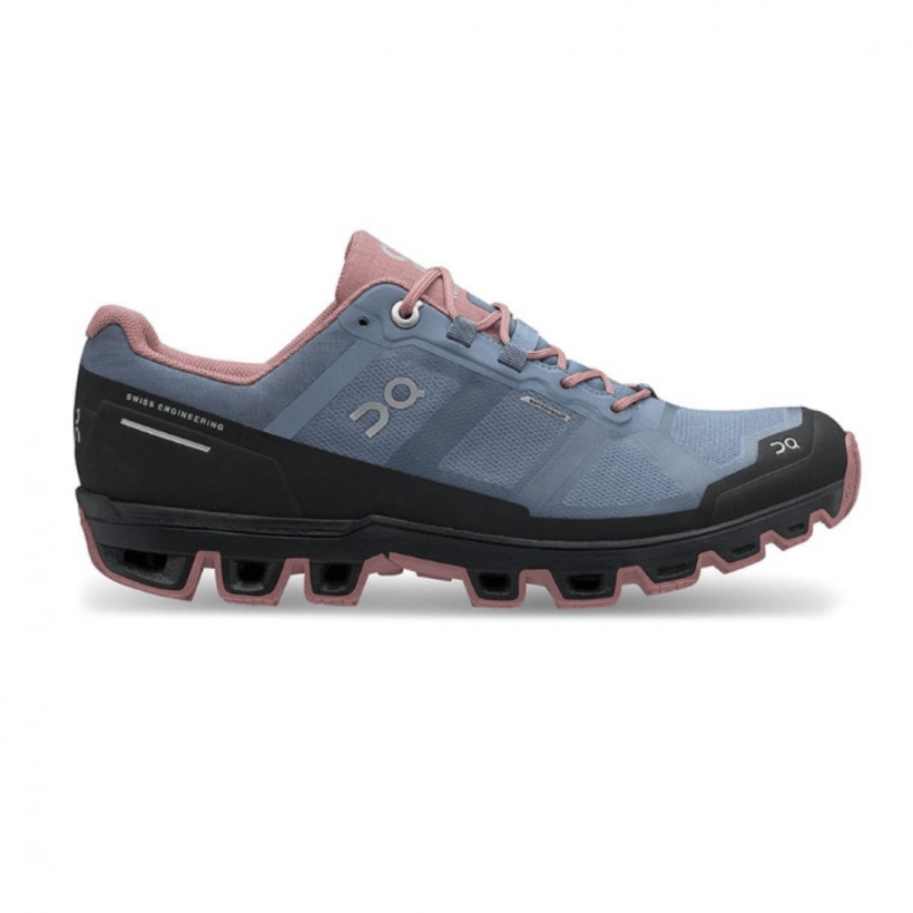Zapatillas On Cloudventure Waterproof Azul Rosa Mujer
