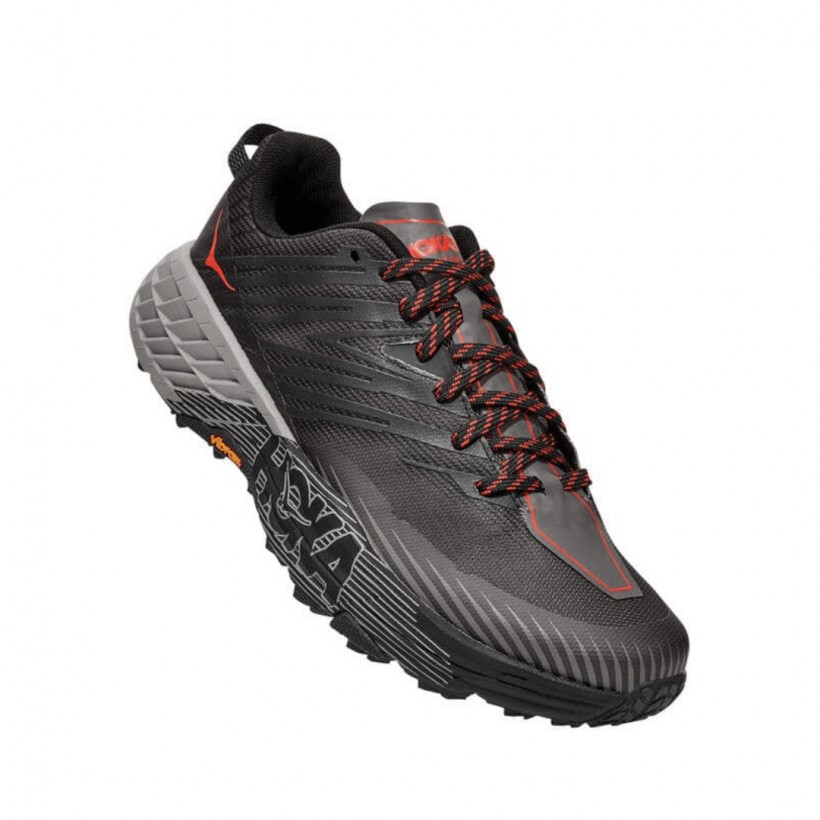 Zapatillas Hoka One One  Speedgoat 4 Wide Ancho Gris Negro PV20 Hombre