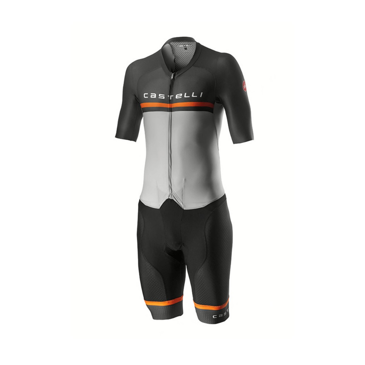 Castelli Sanremo 4.0 Speed Anzug Grau Orange Fahrradanzug, Größe XL