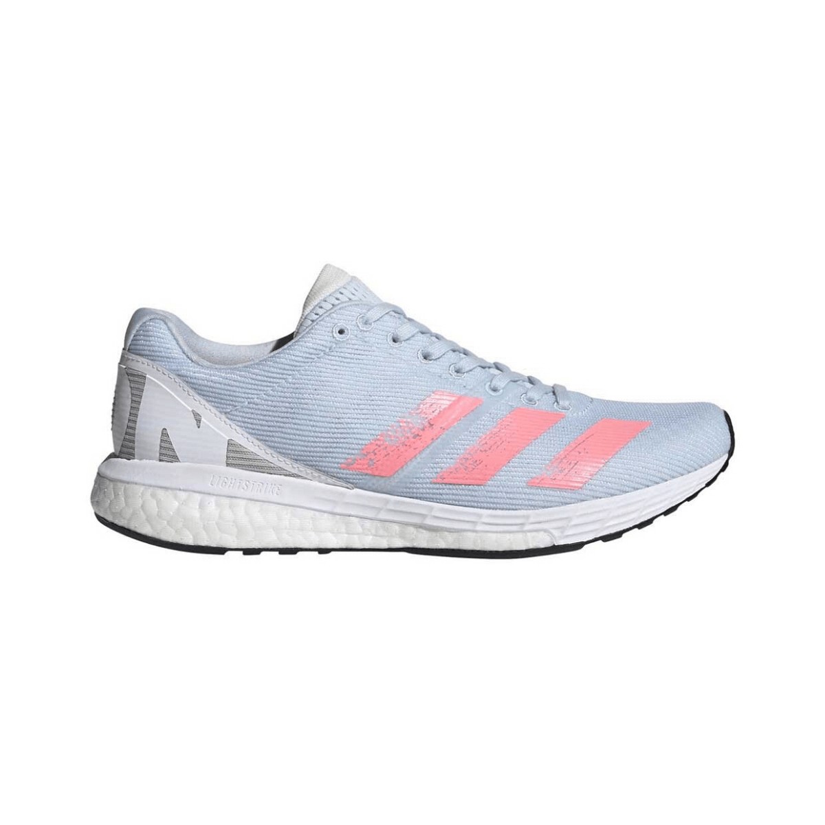 Zapatillas Adidas Adizero Boston 8 Azul Celeste Rosa Mujer