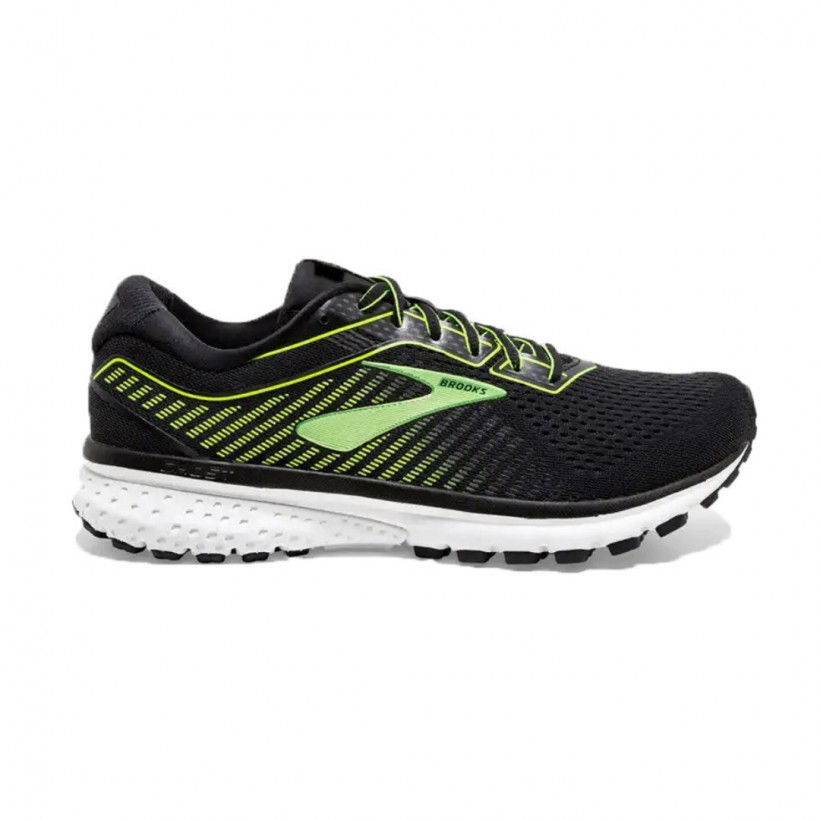 Brooks Ghost 12 Black Lime Green PV20 Shoes