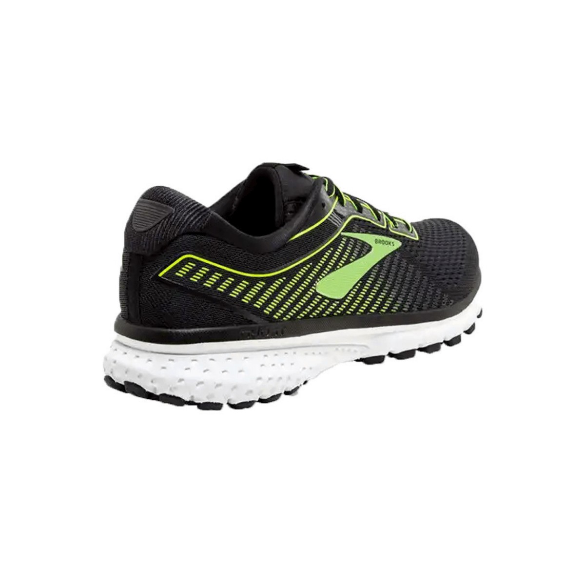 Brooks Ghost 12 Scarpe Nero Lime Verde