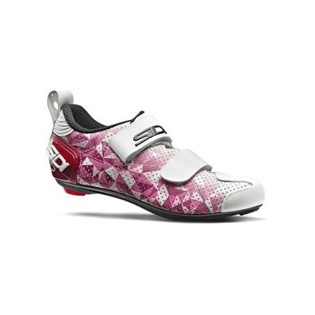 Sapatos de triatlo Sidi T5 Air Carbon Rosa Branca Mulher