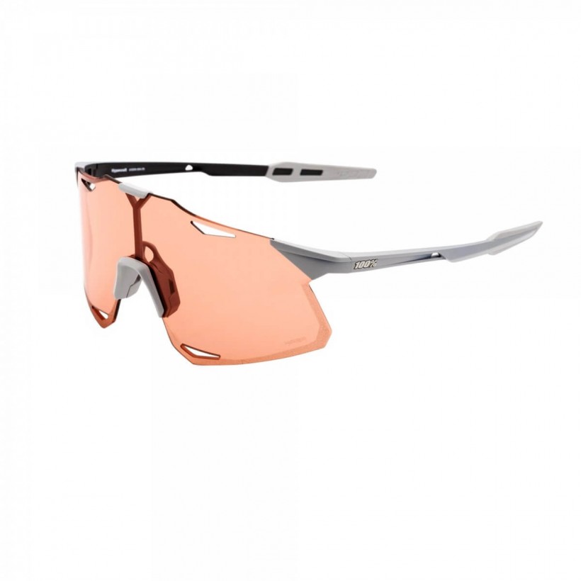 100% Hypercraft Matte Stone gray glasses - HiPER Coral Lenses