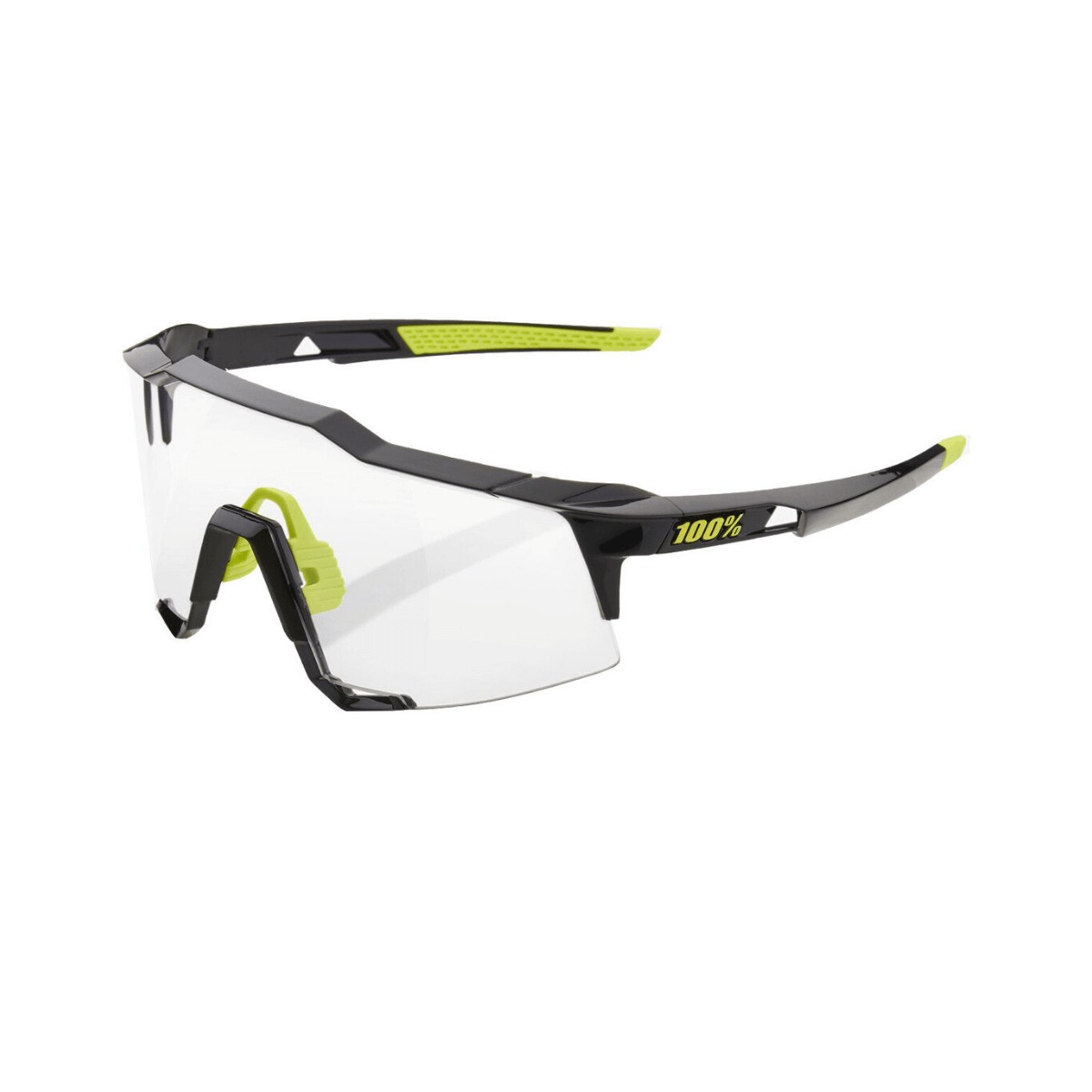 Glasses 100% Speedcraft Polished Black - Photochromic Lenses