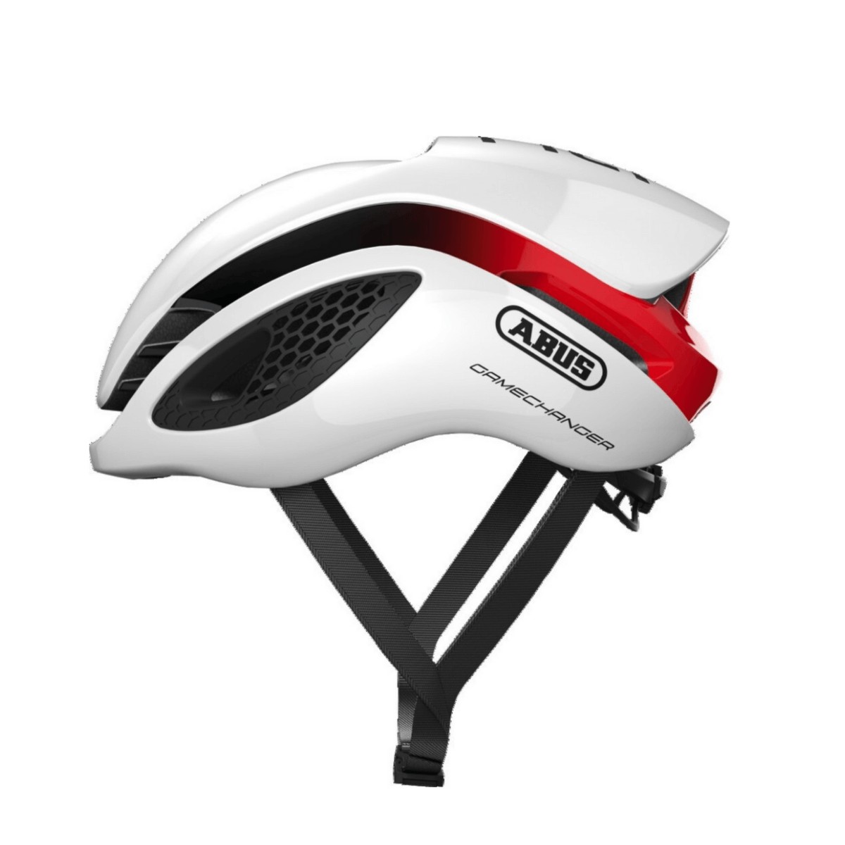 Casco Abus Gamechanger Blanco Rojo, Talla L