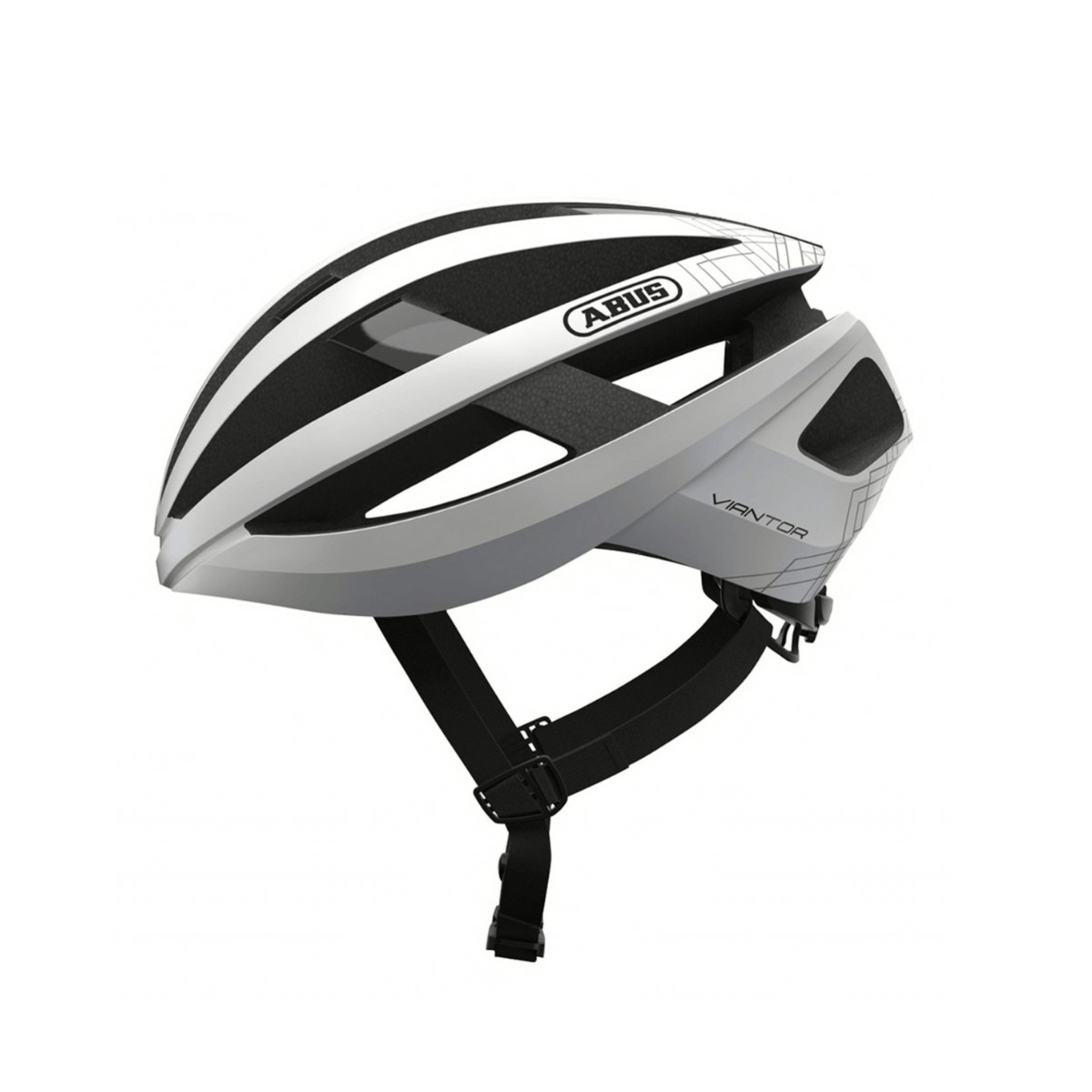 Photos - Bike Helmet ABUS Viantor White Helmet, Size M: 52-58 82678-M 