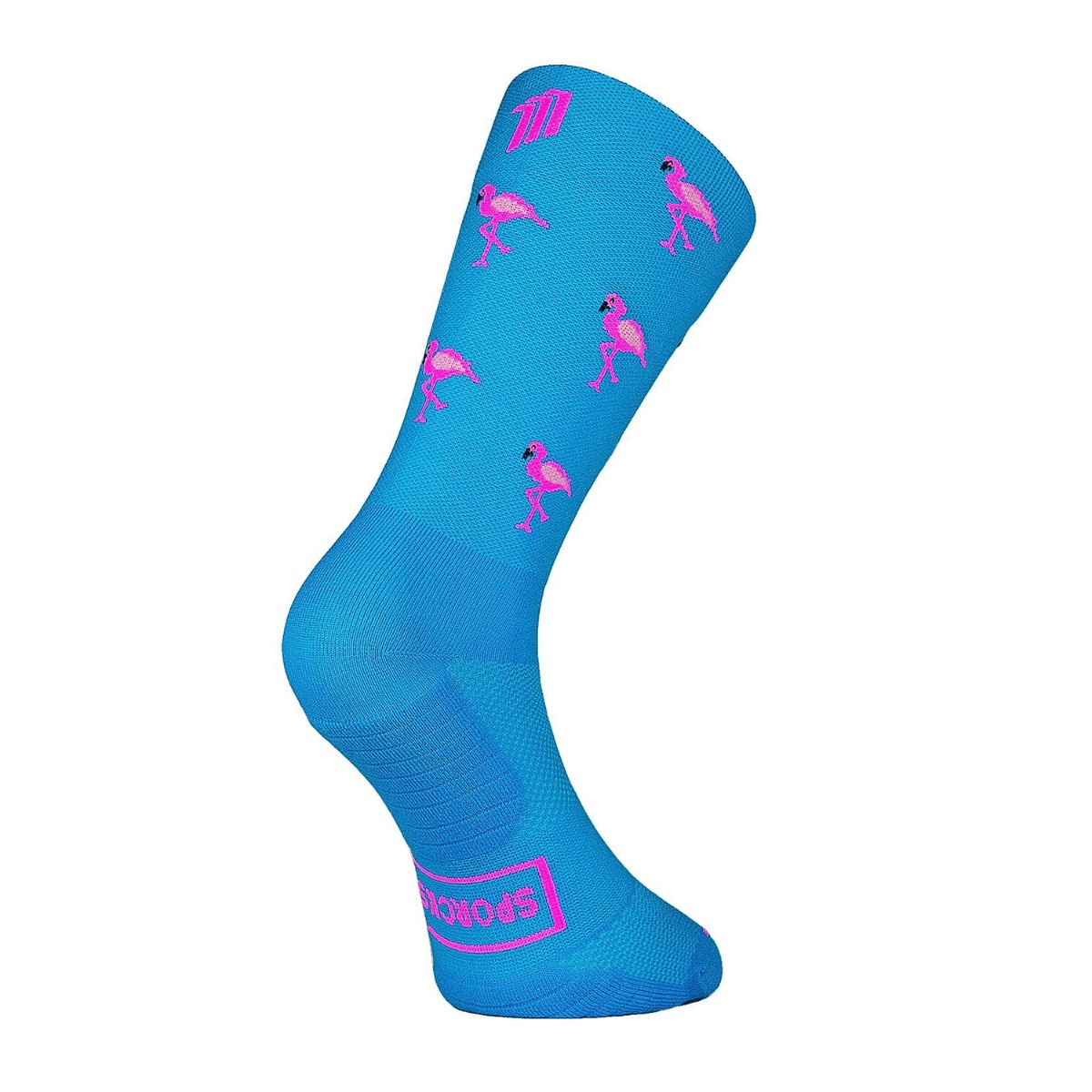 Sporcks Flamingo Blue Cycling Sock, Tamanho S