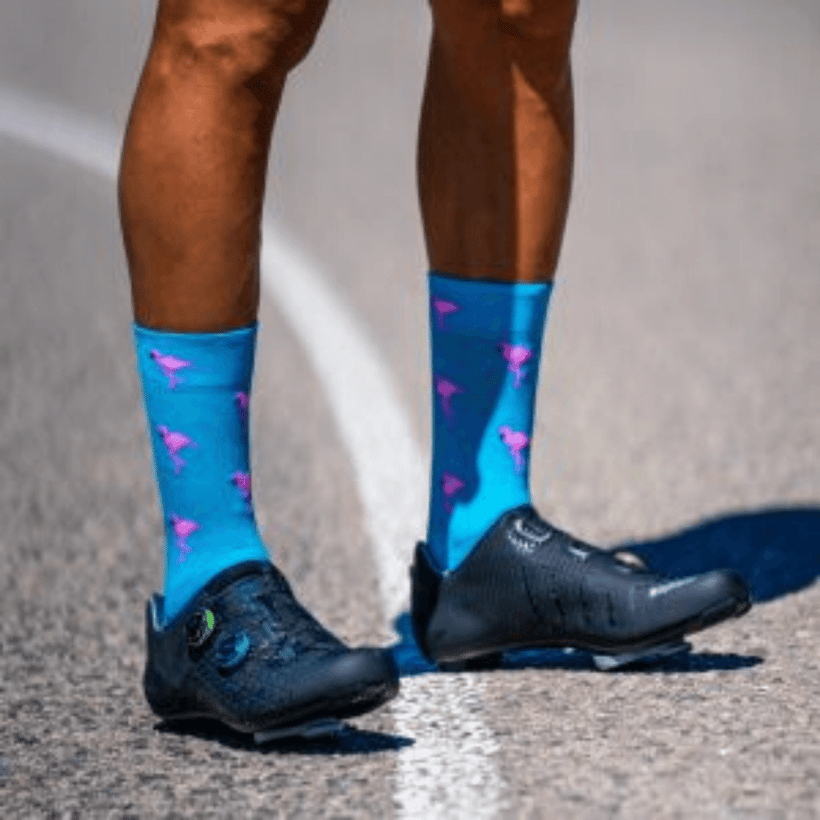 Sporcks Flamingo Blauwe Fietssokken