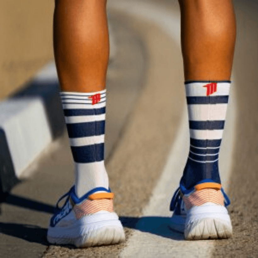 Crazy Lines Blue Sock