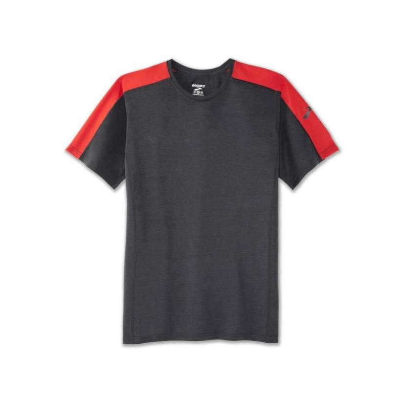 T-shirt rouge à manches courtes Brooks Distance