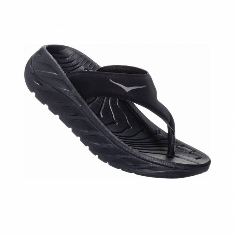 Hoka One One ORA Recovery Flip Black Woman Flip Flops