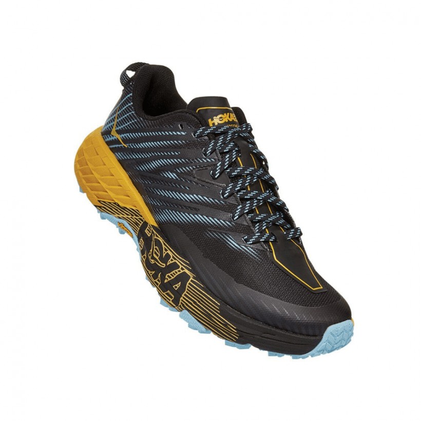 Hoka One One Speedgoat 4 Czarny Niebieski Żółty Kobiety Buty
