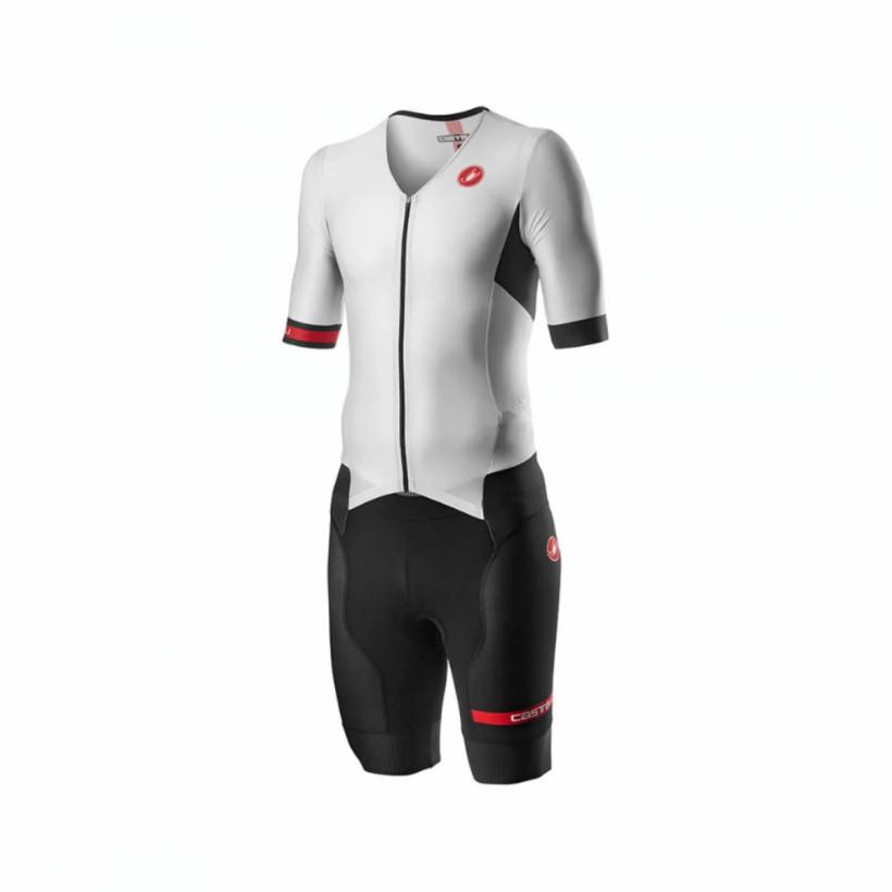 Castelli Free Sanremo 2 manga curta trisuit branco preto