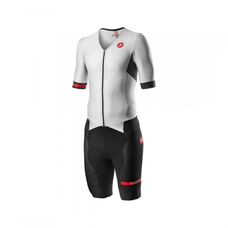 Castelli Free Sanremo 2 manga curta trisuit branco preto
