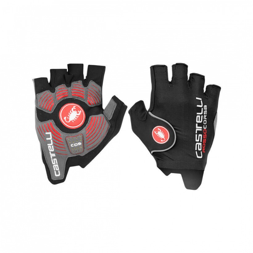 Castelli Pro Glove Rosso Corsa Short Gloves Black