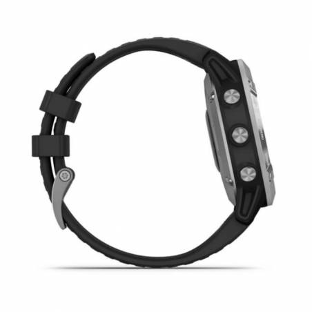 Garmin Fenix 6 Solar prata com pulseira preta