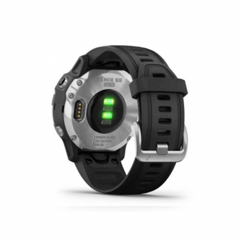 Cinturino Garmin Fenix 6s argento solare nero