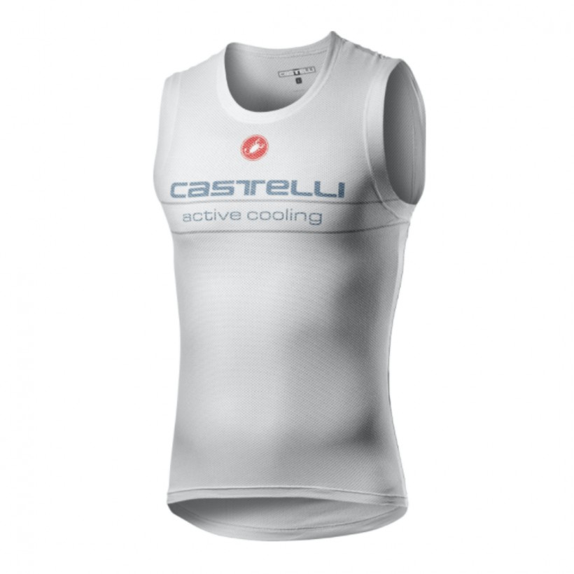 Camiseta interior Castelli Active Cooling sin mangas Blanco Hombre