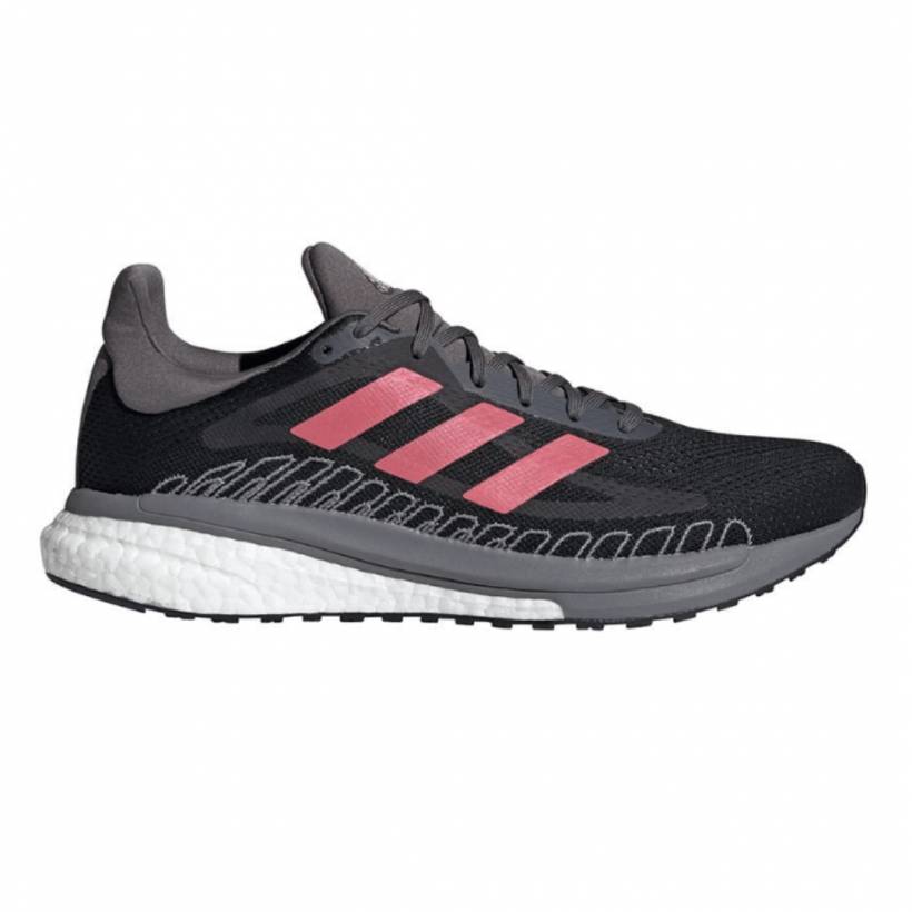 Zapatillas Adidas Solar Glide ST 3 Negro Rosa OI20 Mujer