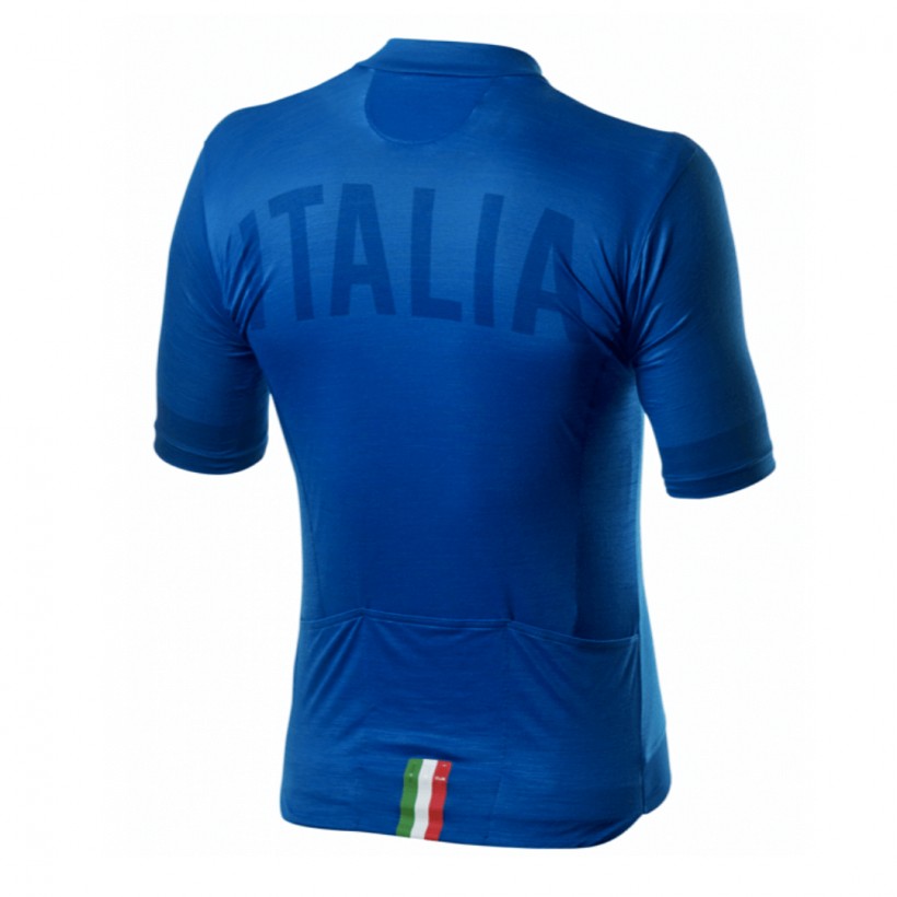 Maillot manches courtes Castelli Italia 20 bleu foncé