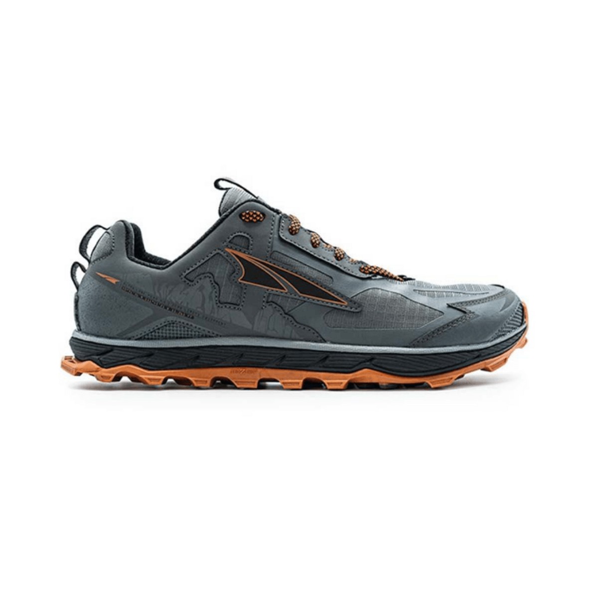 Zapatillas Trail Altra Lone Peak 4.5 Gris Naranja OI20 Hombre