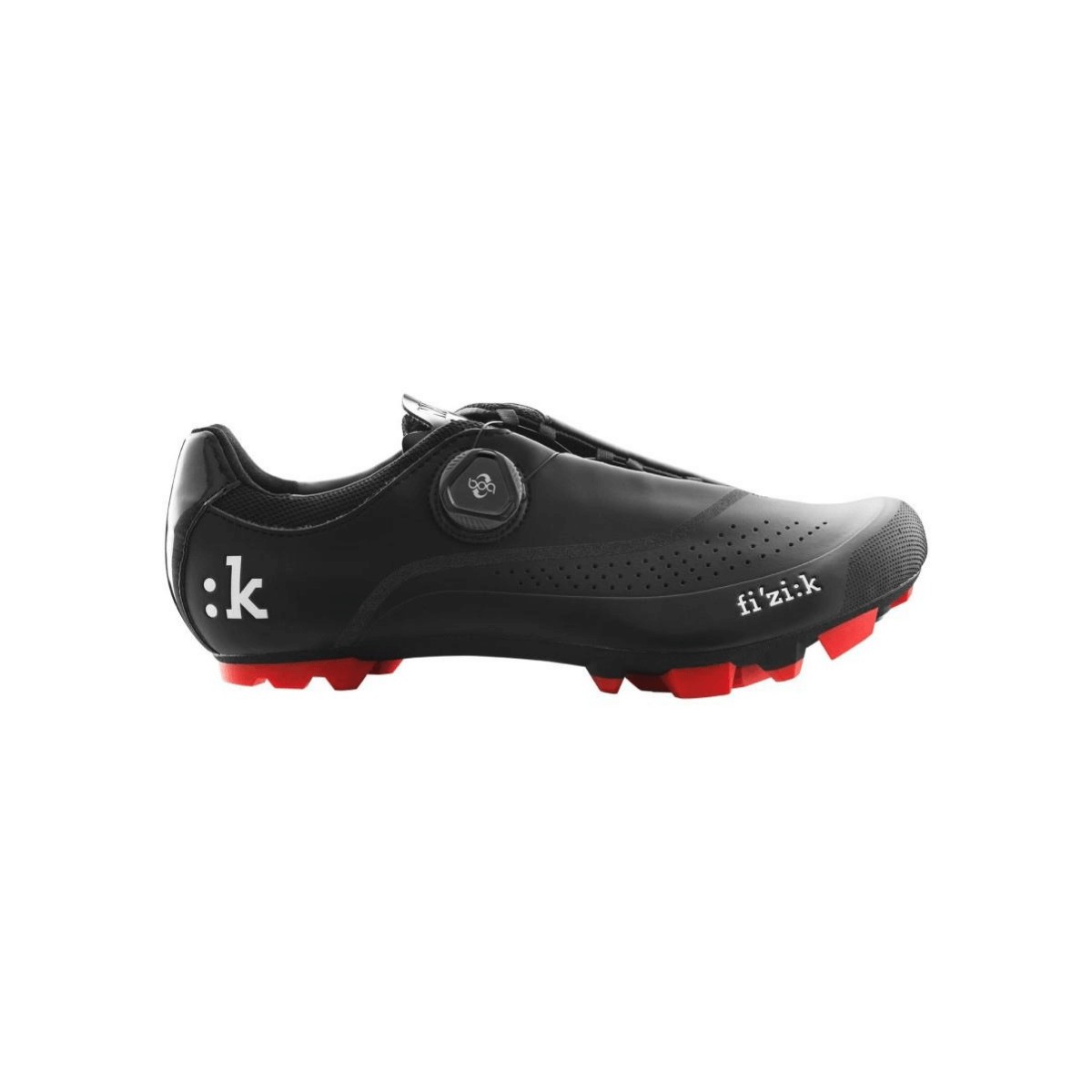 Zapatillas Fizik M4 BOA Negro Rojo MTB Hombre, Talla 46,5 - EUR