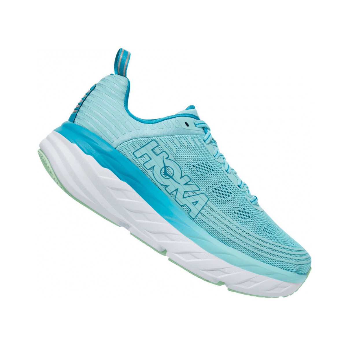 Chaussures Hoka One One Bondi 6 Bleu Ciel Femme