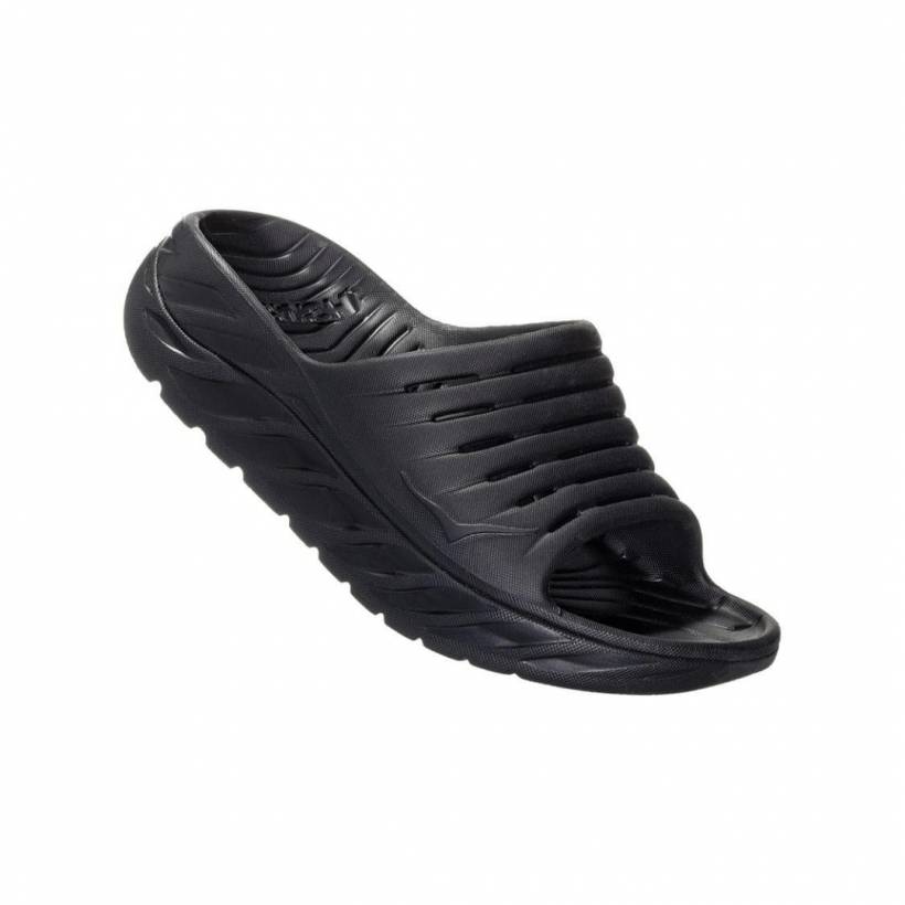 Hoka One One ORA Recovery Slide 2 Black Woman Flip Flops