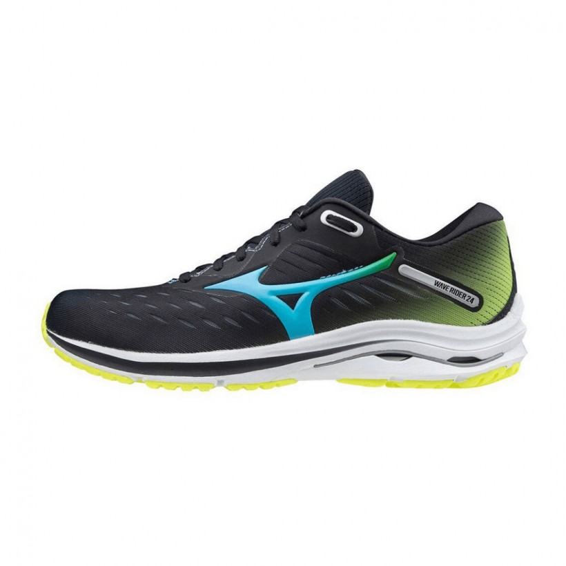 Mizuno Wave Rider 24 Black Yellow AW20 Men's Shoes