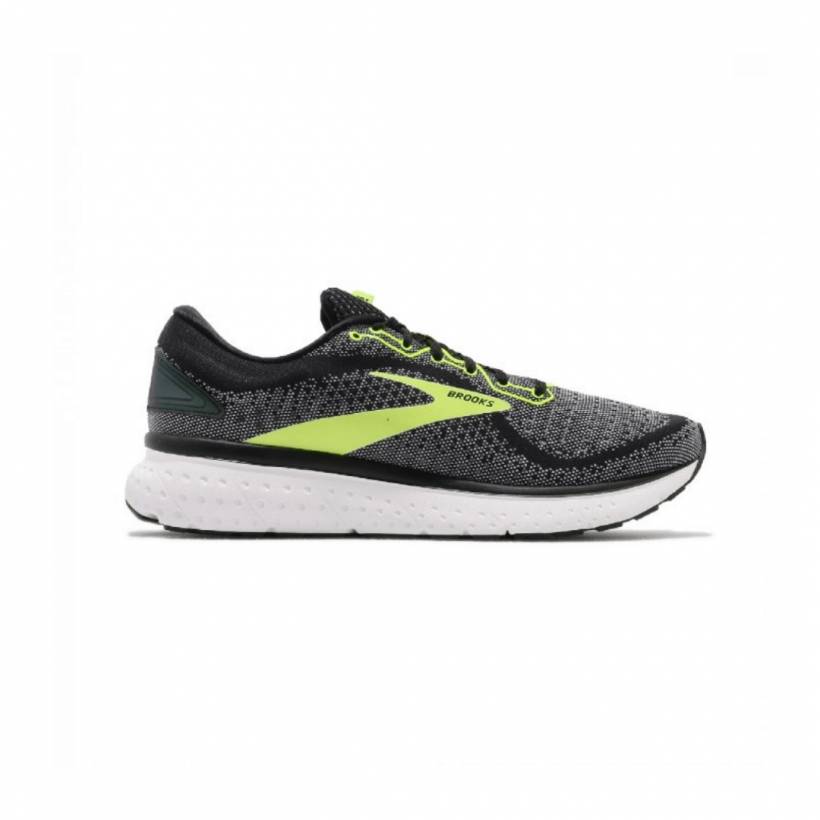 Tênis de corrida masculino Brooks Glycerin 18 Preto Amarelo AW20