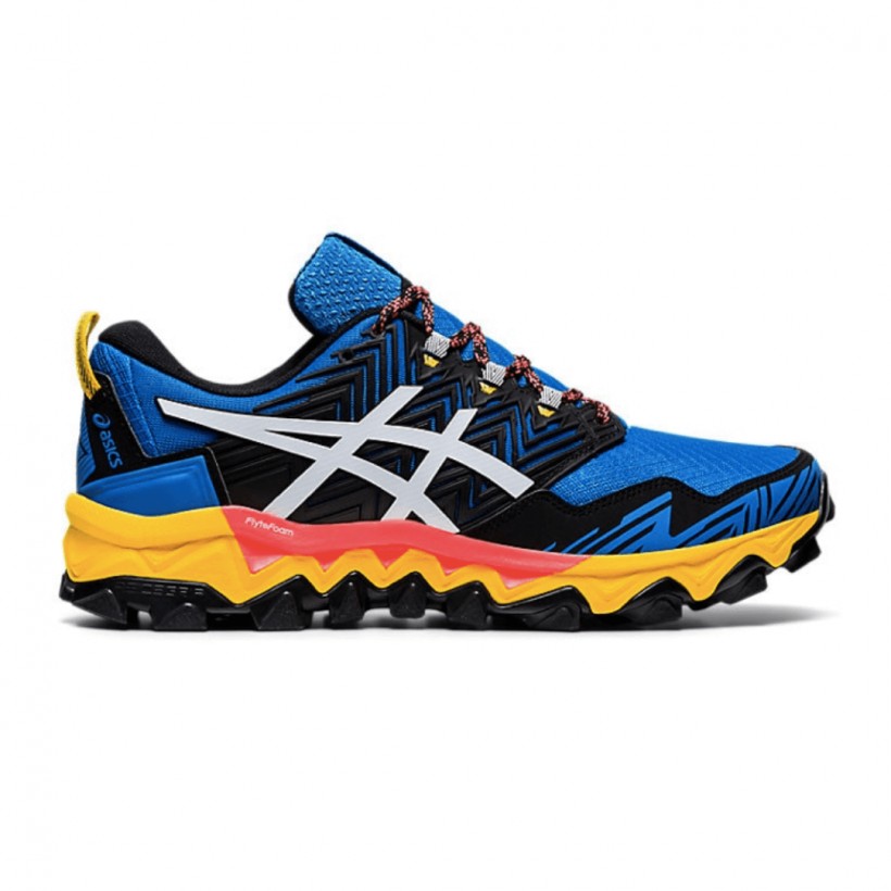 Tênis masculino Asics Gel Fuji Trabuco 8 Azul Rosa Laranja AW20