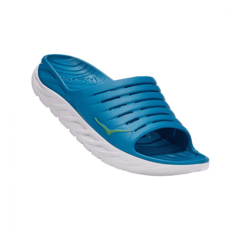 Hoka One One ORA Recovery Slide 2 Blue White Man Flip Flops