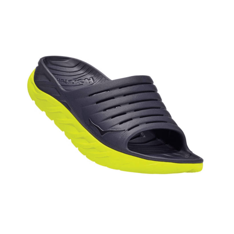 Hoka One One ORA Recovery Slide 2 Sandals Black Yellow Men