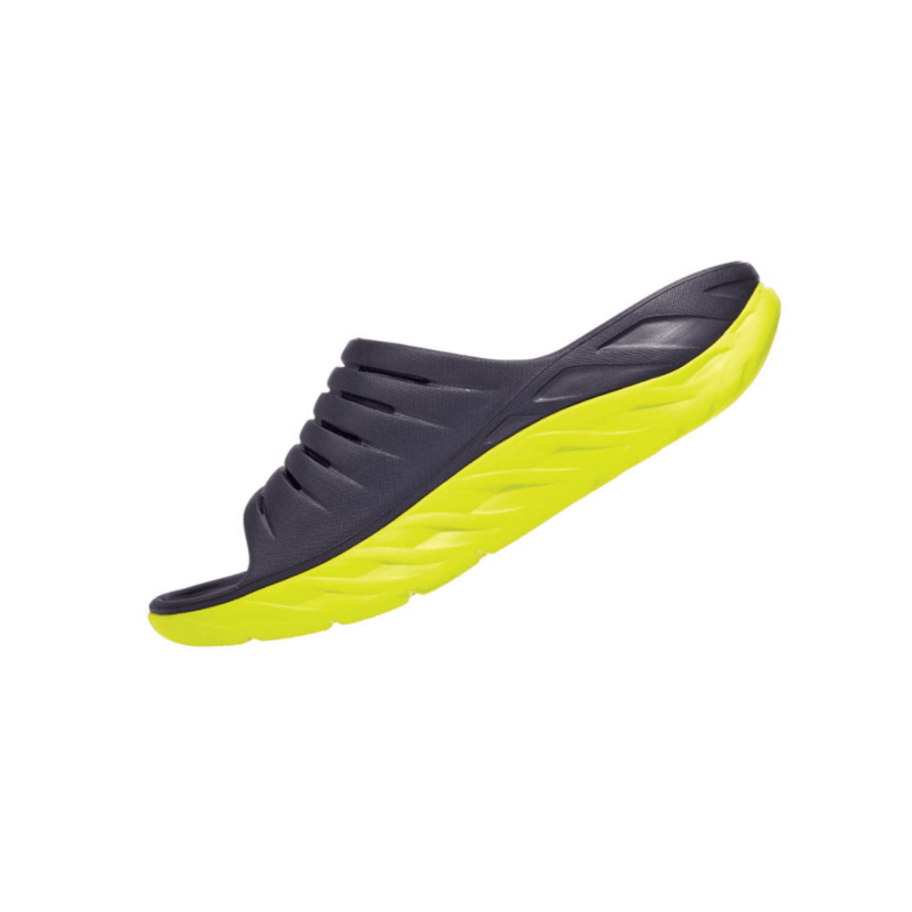 Chinelo Hoka One One ORA Recovery Slide 2 Preto Amarelo Masculino