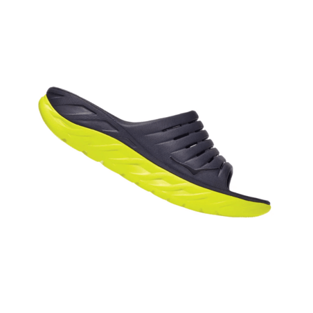 Chinelo Hoka One One ORA Recovery Slide 2 Preto Amarelo Masculino