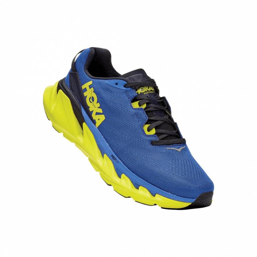 Zapatillas Hoka One One Elevon 2 Azul Amarillo OI20 Hombre