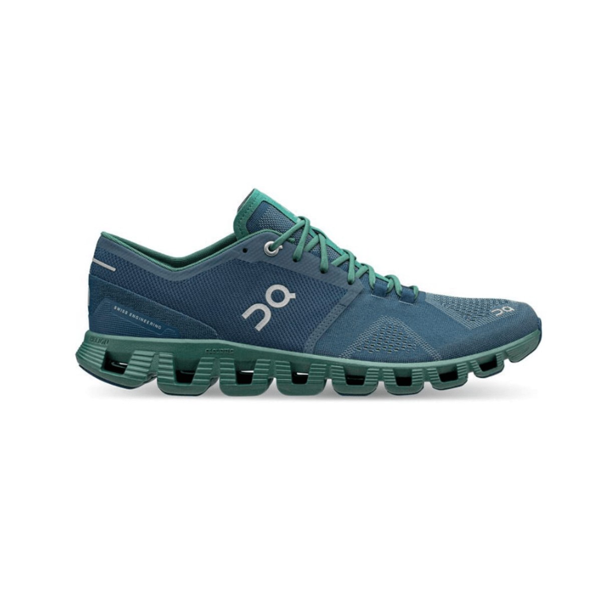 On Cloud X Shoes Blue Green