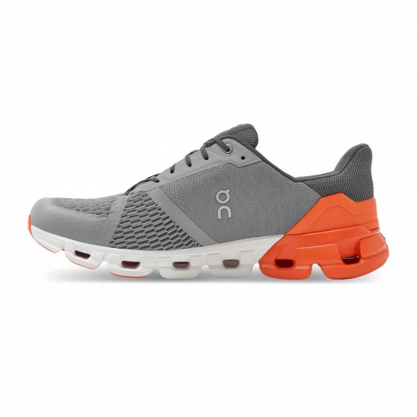 On Cloudflyer Gray Orange Man Shoes