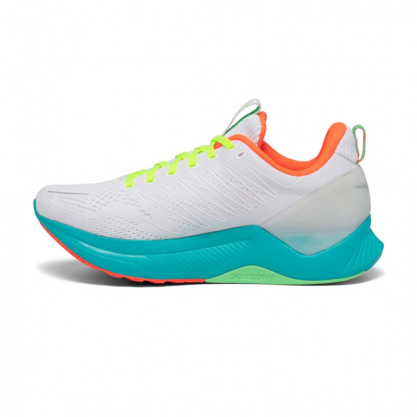 Saucony Endorphin Shift White Turquoise Running Shoes AW20