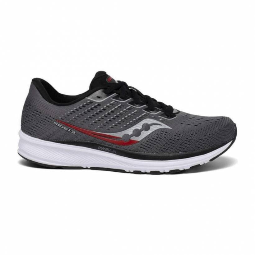 Sapatos Saucony Ride 13 cinza escuro vermelho AW20