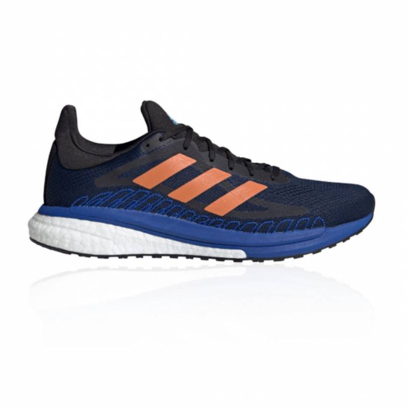 zapatillas adidas azul y naranja