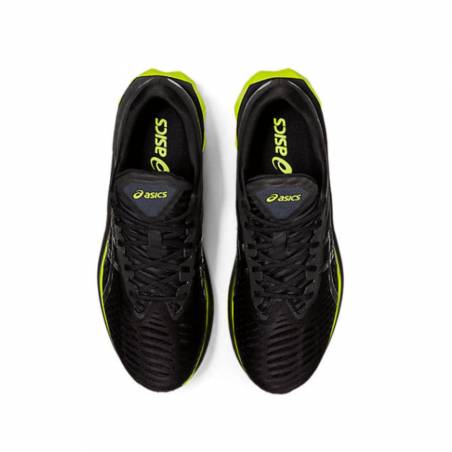 Asics Novablast Running Shoes Black Lime Green AW20