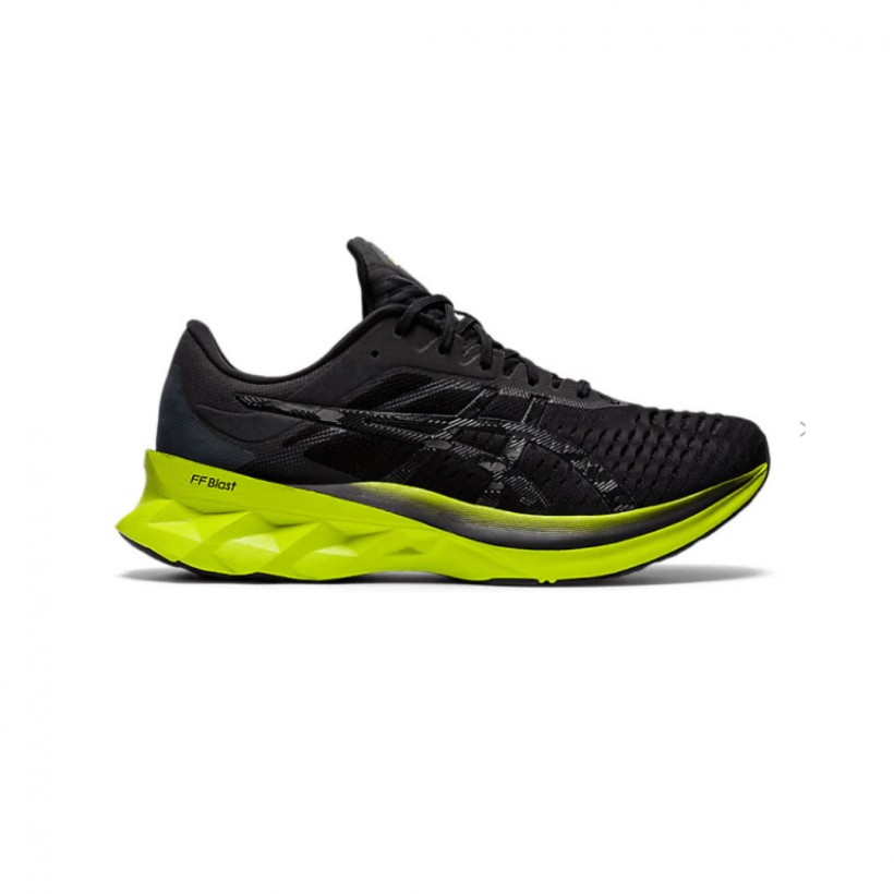 Asics Novablast Running Shoes Black Lime Green AW20