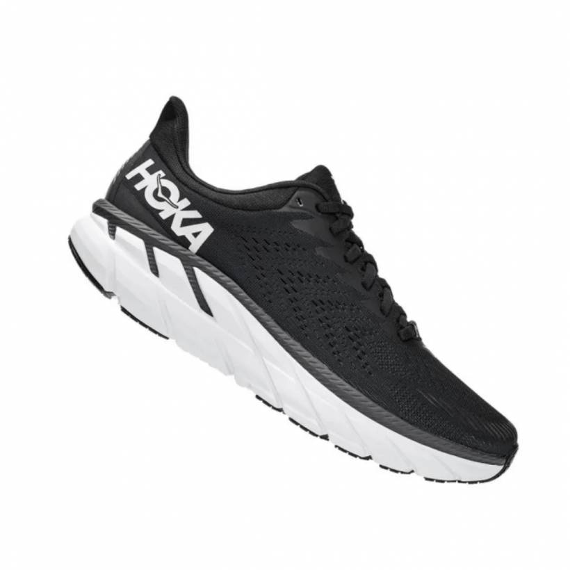 Hoka One One Clifton 7 Sapatos Branco Preto
