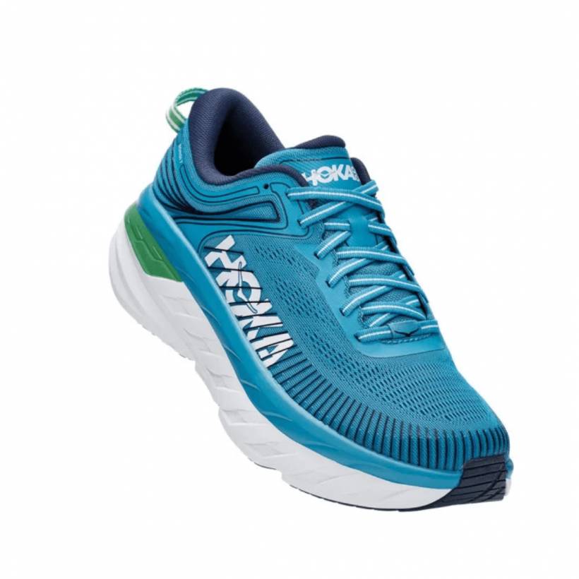 Hoka One One Bondi 7 Scarpe Blu Verde Bianco