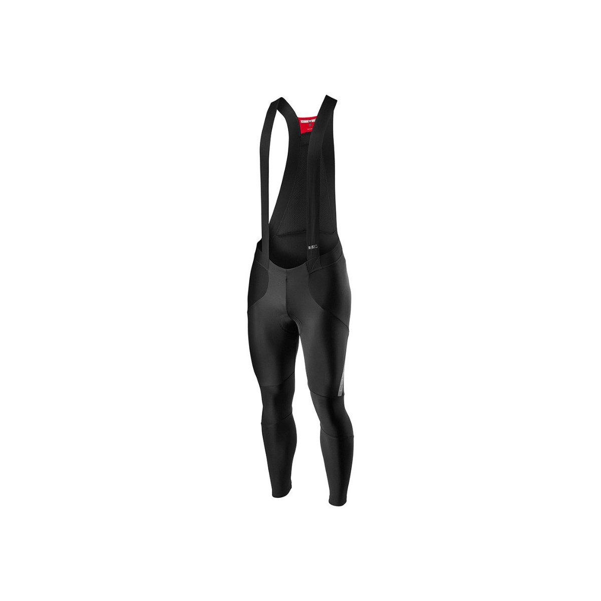 Tieren Sc  günstig Kaufen-Castelli Sorpasso RoS Lange, reflektierende schwarze Trägerhose, Größe M. Castelli Sorpasso RoS Lange, reflektierende schwarze Trägerhose, Größe M <![CDATA[Castelli Sorpasso RoS Lange, reflektierende schwarze Trägerhose
