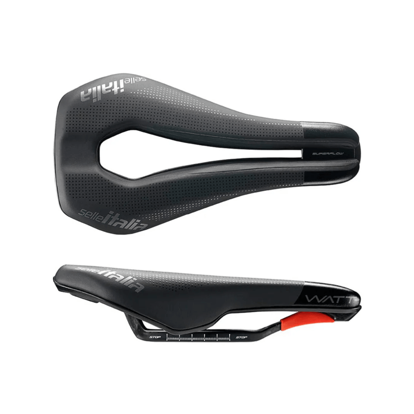 Sattel Selle Italia Watt Superflow Kit Carbonio U3 Schwarz