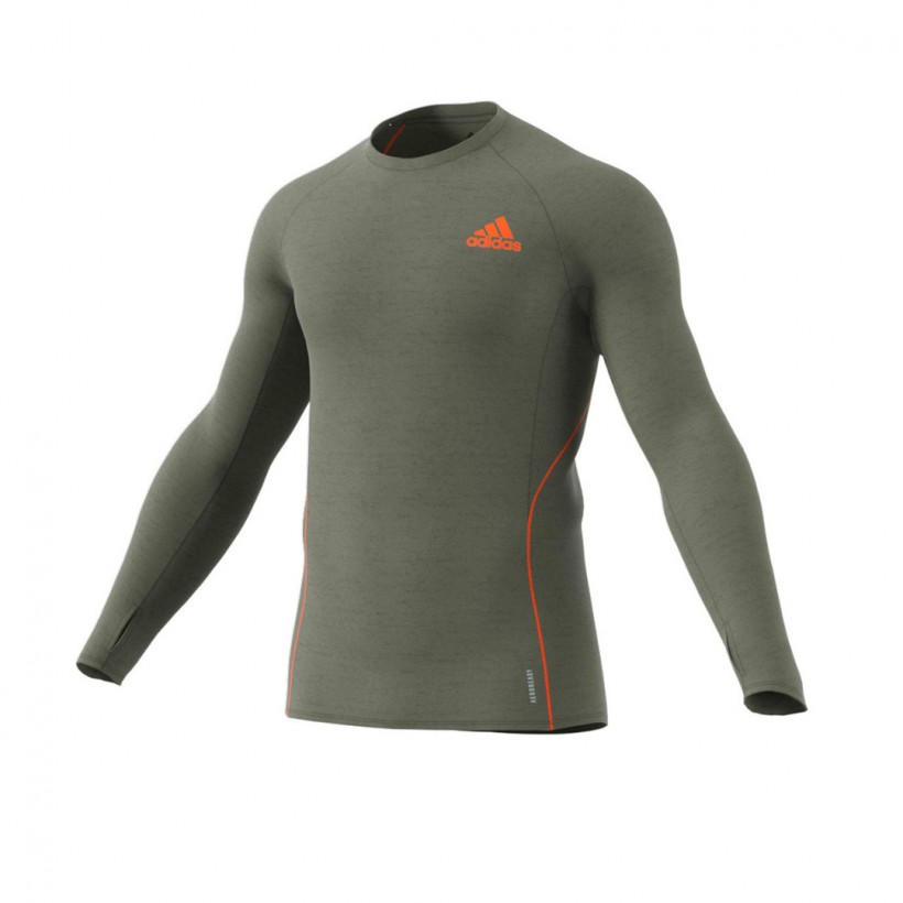 Adidas Adi Runner Long Sleeve Green T-Shirt